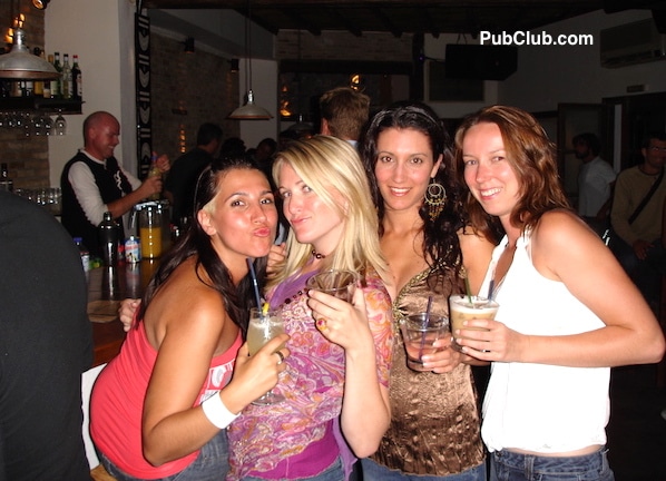Girls party on the Greek Island of Santorini