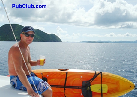 Luau Larry Boat Drink Caribbean Virgin Islands