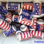 Budweiser Red White and Blue Beer Cans