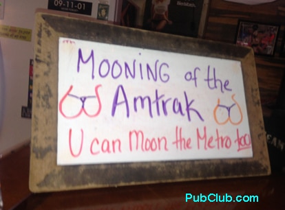 Mooning Of The Amtrak Mug's Away Saloon