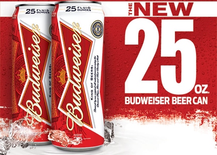 Budweiser 25-ounce cans