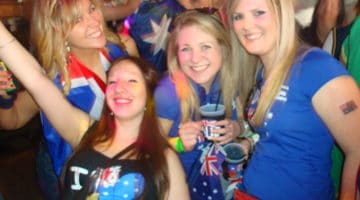 Australia Day partying Aussie girls