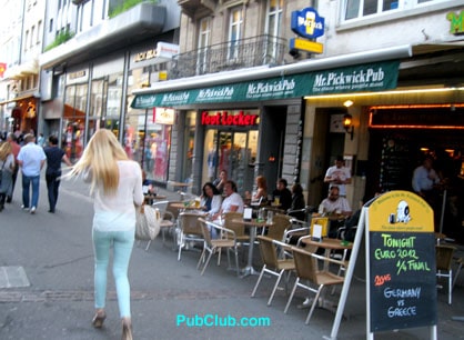 Basel Switzerland Sidewalk Cafe Bars