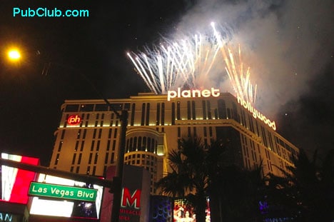 Las Vegas NYE fireworks The Strip
