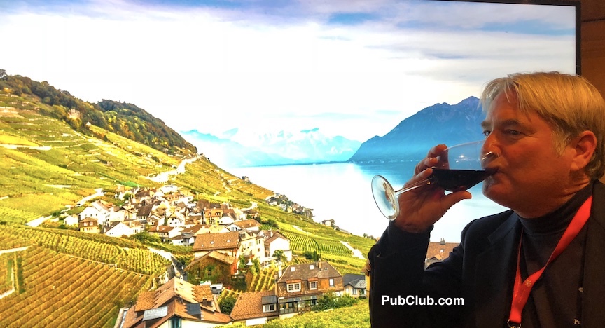 PubClub enjoys wine from the Lavaux wine country in Switzerland