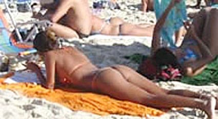 Rio beaches Brazilian sunbather
