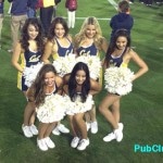 Cal cheerleaders pose