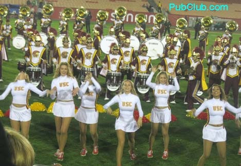 USC Song Girls band post-game