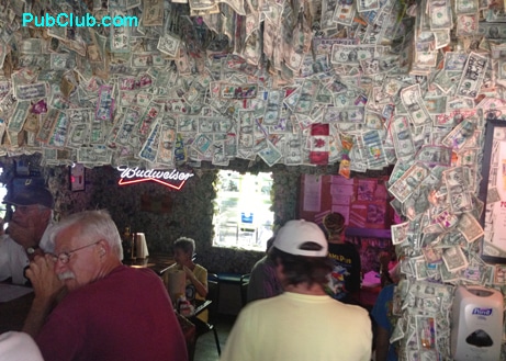No Name Pub dollar bills wall Florida Keys