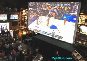 Watching March Madness in a sports bar