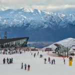 New-Zealand The Remarkables Ski Resort Lodge Run