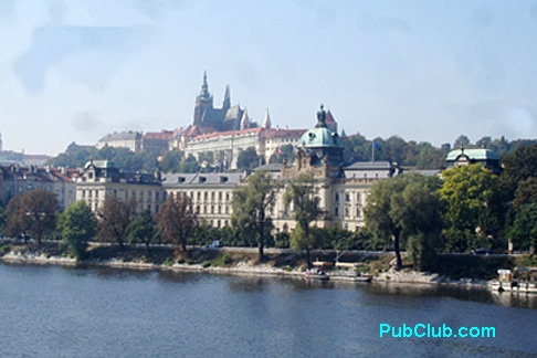 Prague castle across the water