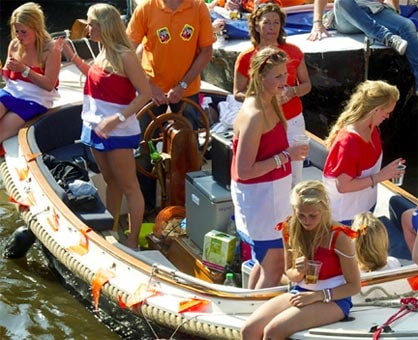 Queen's Day Amsterdam canal