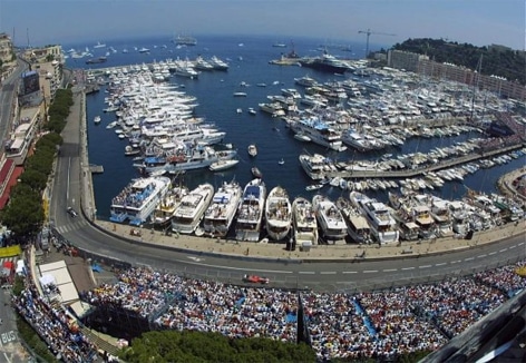 Grand Prix of Monaco track yachts