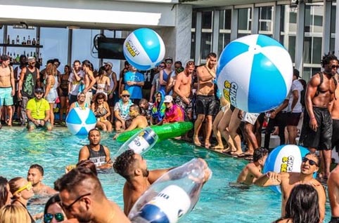 Corona Electric Beach pool party