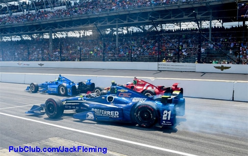 Indy 500 2016 pit lane incident