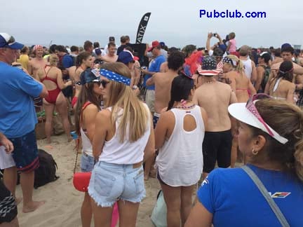 Babes On The Beach During Annual Fourth Of July Kickoff Event.