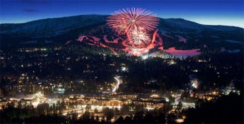Mammoth Mountain Village 4th of July fireworks