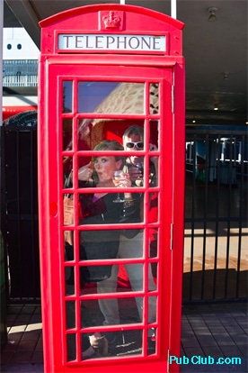 Queen Mary English phone booth