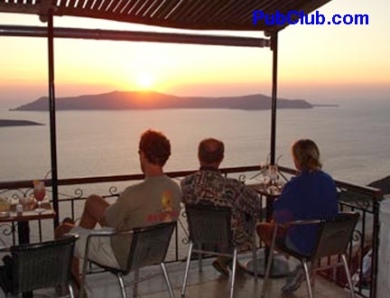 Santorini sunsets Fira Tropical Bar