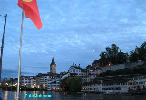 Zurich Old Town at dusk