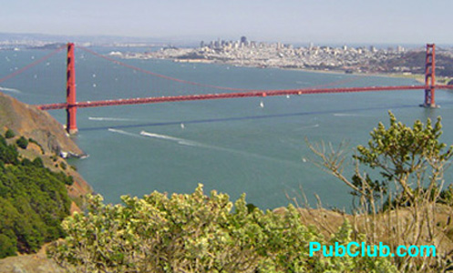 Golden Gate Bridge view from Marin Highlands