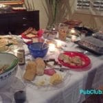 Holiday food table
