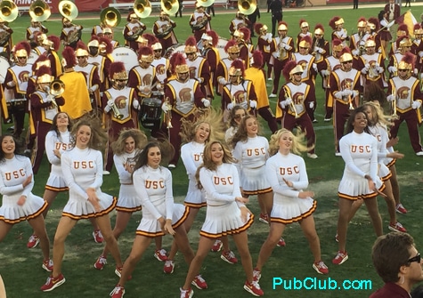 USC Song Girls post-game