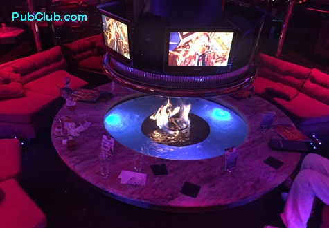 Peppermill Fireside Lounge Las Vegas Fire Pit Jacuzzi
