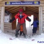 Swiss Alps Lenk downhill run gate