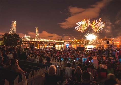 Waterfront Blues Festival Portland fireworks
