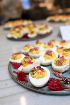 Gourmet chef's deviled eggs
