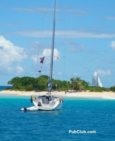 Sandy Spit British Virgin Islands sailing sailboat