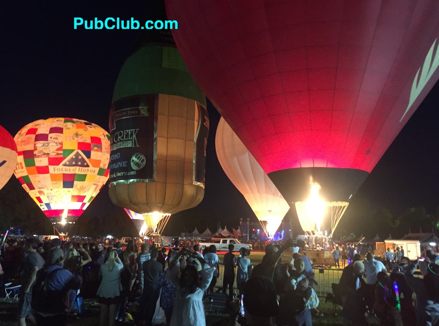 Balloon glow Temecula Balloon & Wine Festival