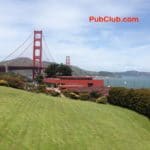 Golden Gate Bridge San Francisco from grassy park