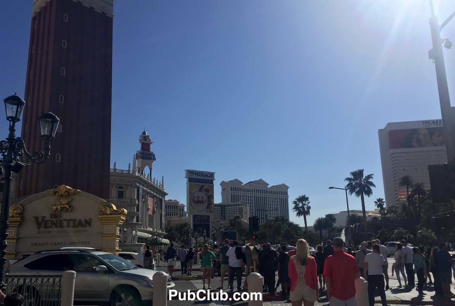 Las Vegas Strip Venetian pedestrians