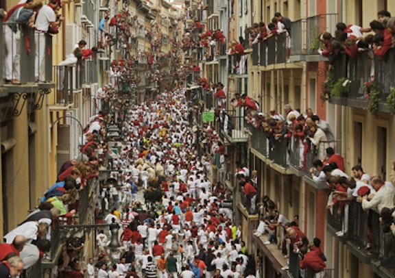 Running of the Bulls balconies