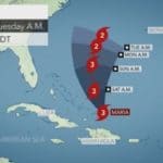 Hurricane Maria USA mainland path