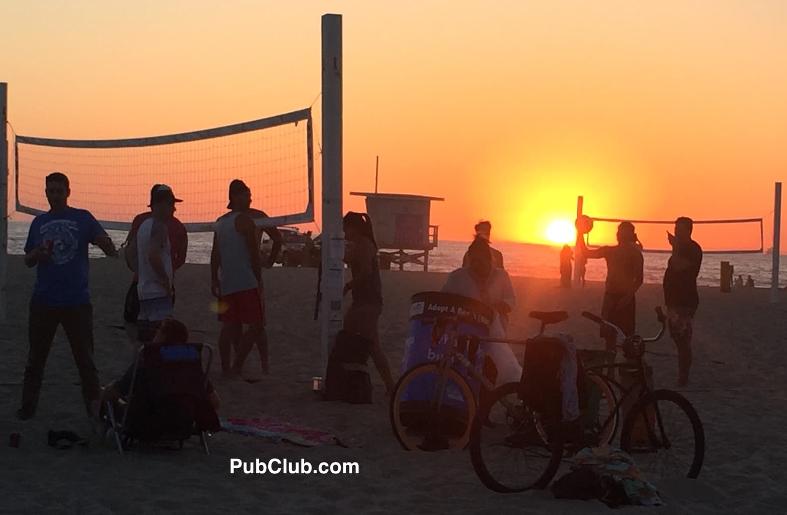 Hermosa Beach sunsets volleyball class