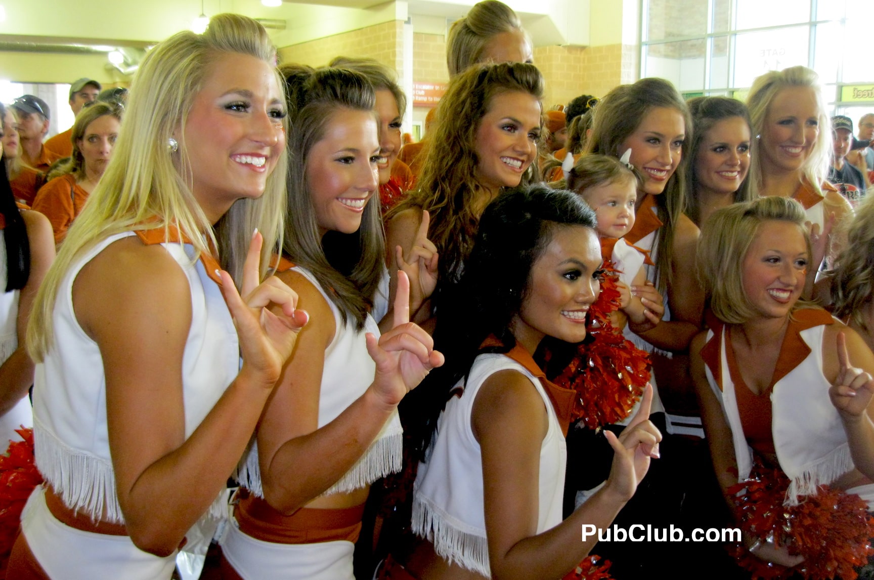 Texas cheerleaders hot girls Hook Em Horns