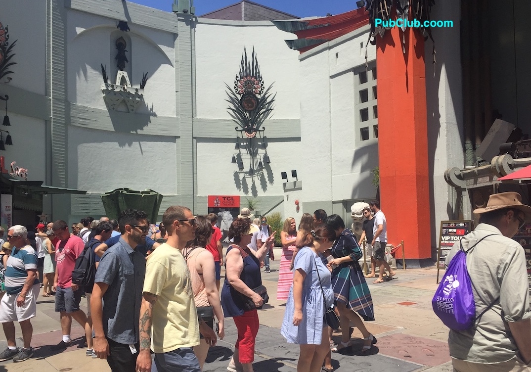 Grauman's Chinese Theater Hollywood tourists footprints