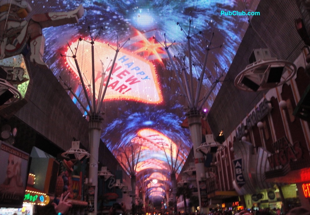 Fremont Street Experience New Year's Eve canopy countdown