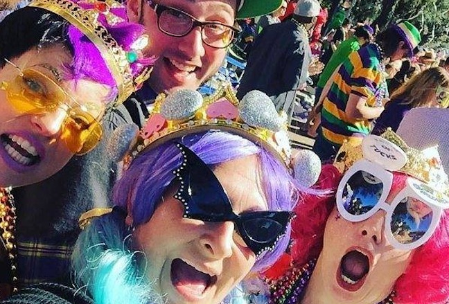 New Orleans Mardi Gras faces