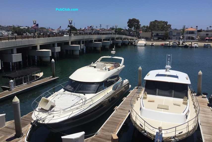 Newport Beach yachts at the dock