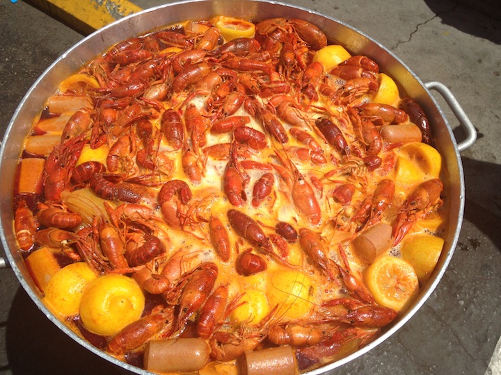 Louisiana crawfish boil
