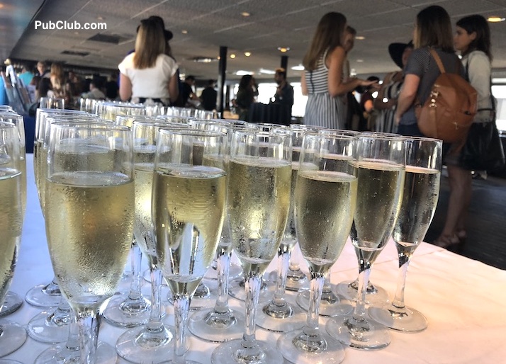Hornblower Cruises sunset cocktail cruise champagne