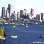 Seattle skyline sunny day sailboats