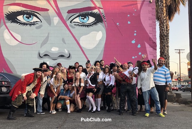 Pirates, wenches and school girls party bus pub crawl