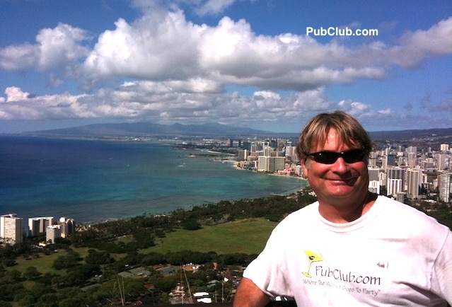 Top of Diamond Head hike Waikiki Beach view
