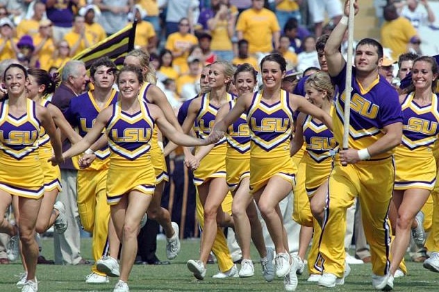 LSU cheerleaders